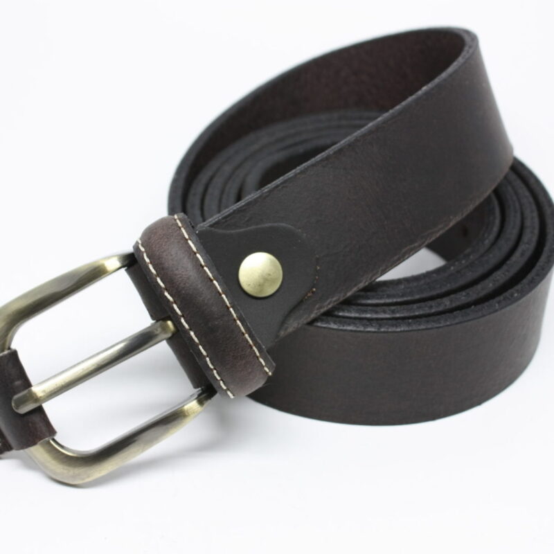 Ceinture en cuir marron foncé