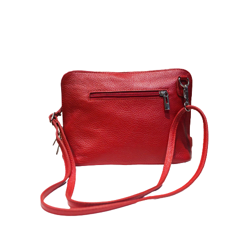 petit sac à main en cuir vachette grainé rouge hermes vu de dos
