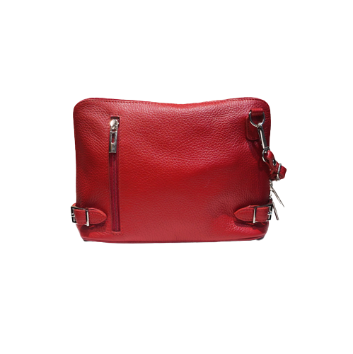 petit sac à main en cuir vachette grainé rouge hermès vu de dos