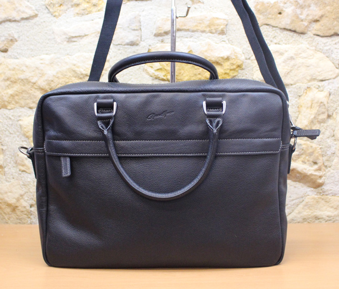 Porte-documents en cuir noir – Image 3