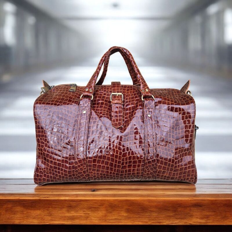sac de voyage cuir marron
