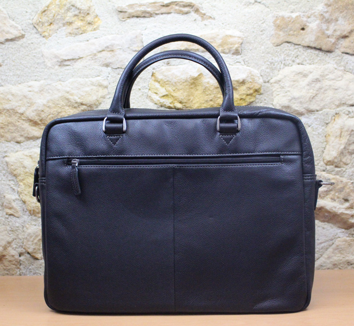 Porte-documents en cuir noir – Image 2
