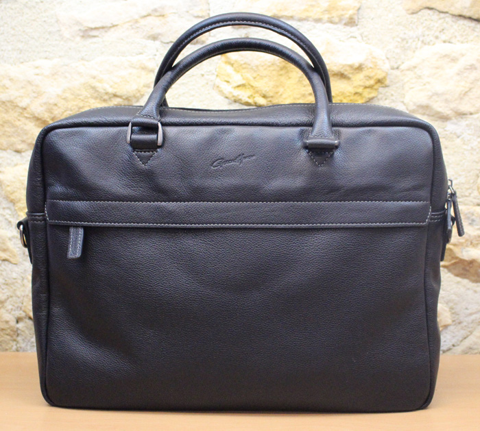 Porte-documents en cuir noir