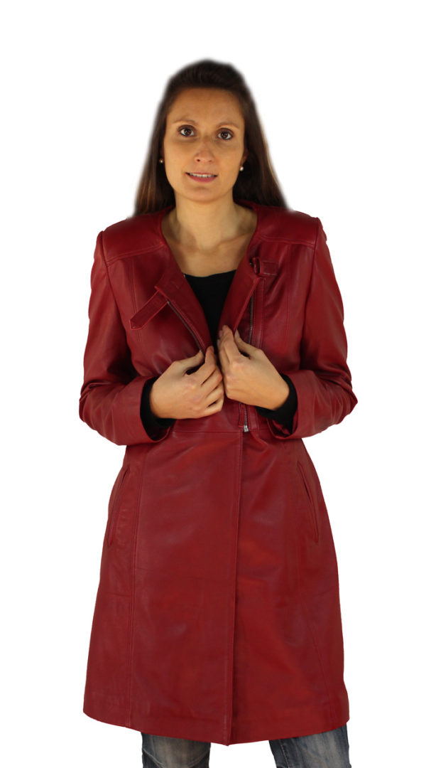 3/4 femme cuir rouge dorothy