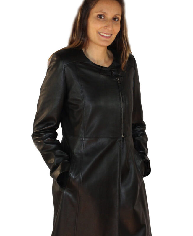 3/4 femme cuir noir dorothy