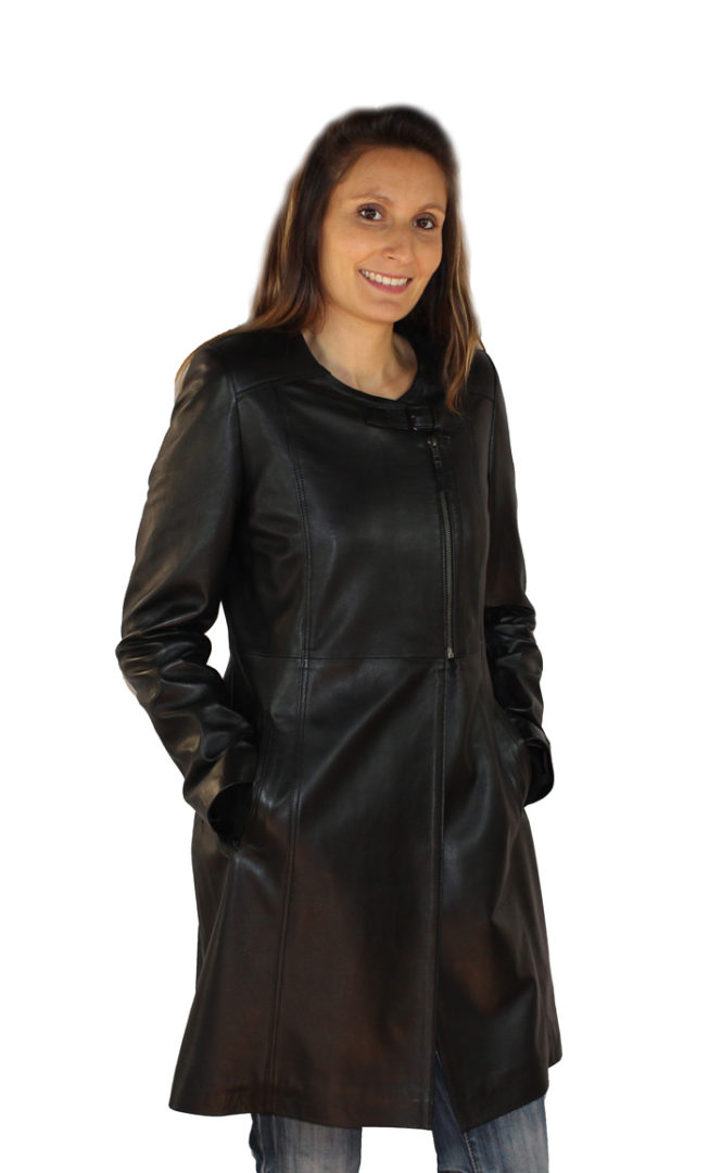 3/4 femme cuir noir dorothy