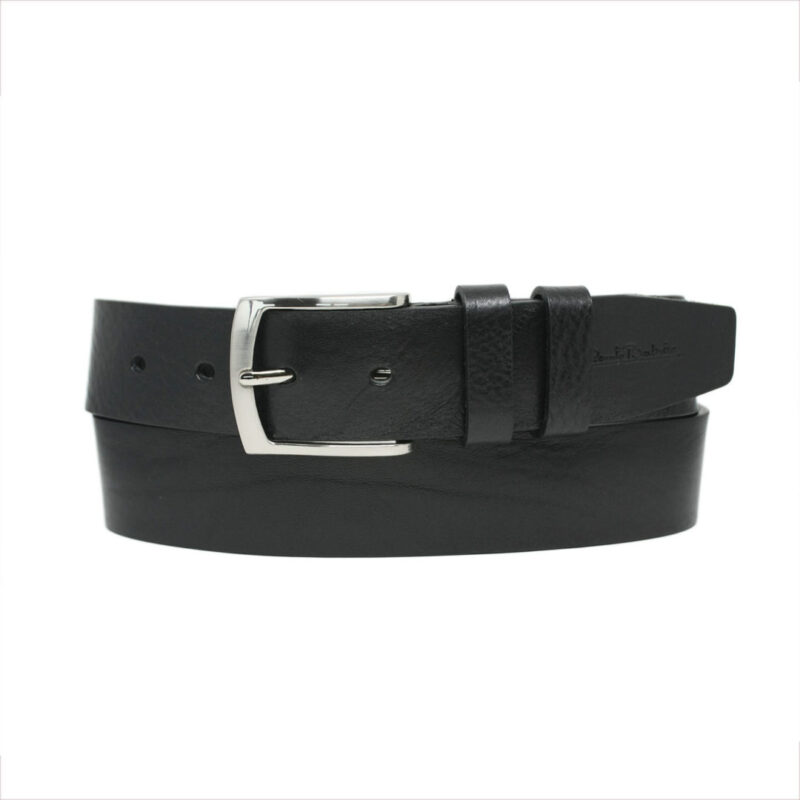 Ceinture en cuir noir large