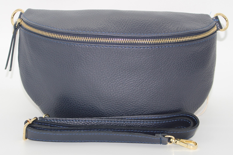 Banane en cuir bleu