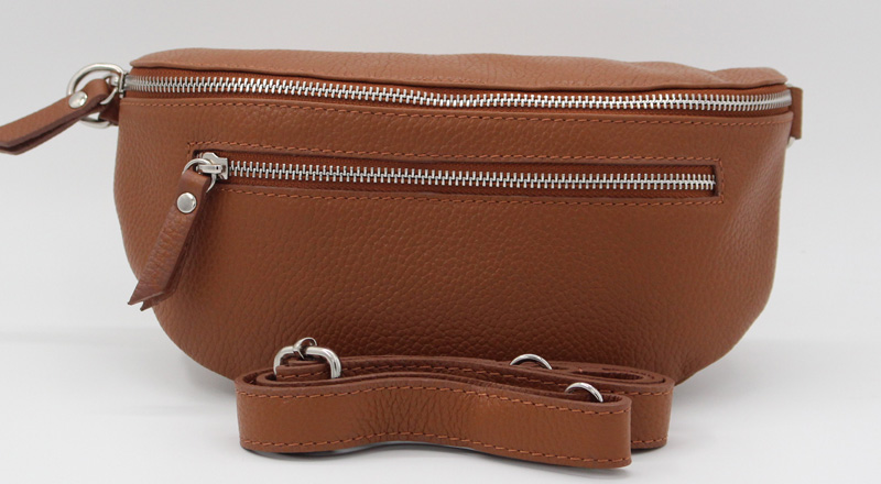 Banane en cuir camel