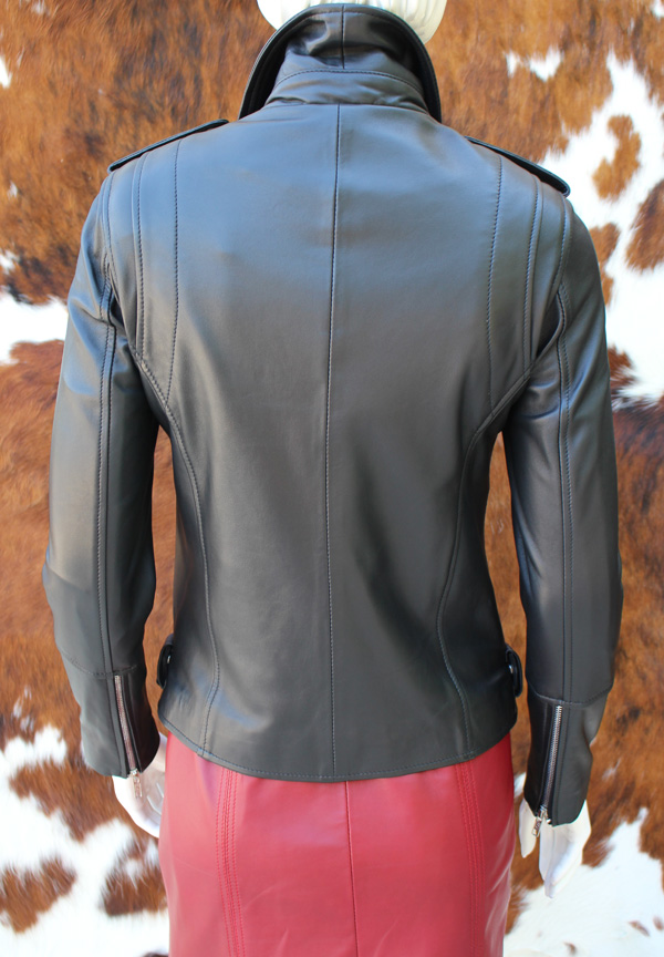 Blouson perfecto en cuir noir – Image 4