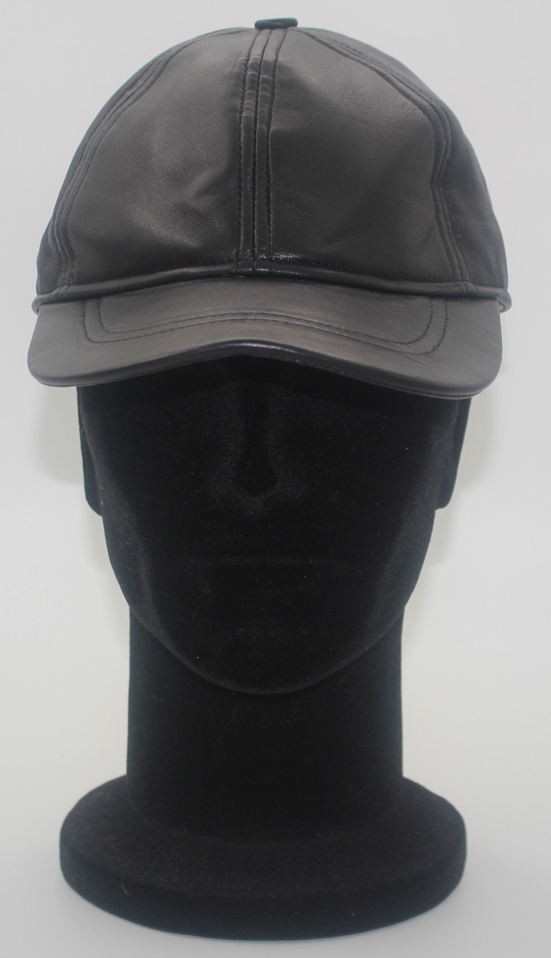 Casquette en cuir agneau noir – Image 4