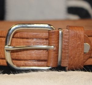 Ceinture en cuir marron clair homme