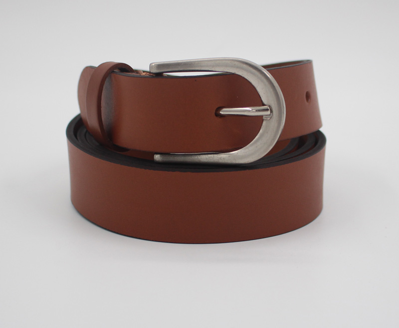 Ceinture en cuir camel pour femme