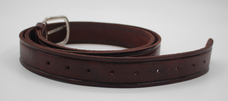 Ceinture en cuir marron foncé pour homme – Image 2