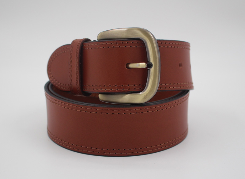 Ceinture en cuir camel