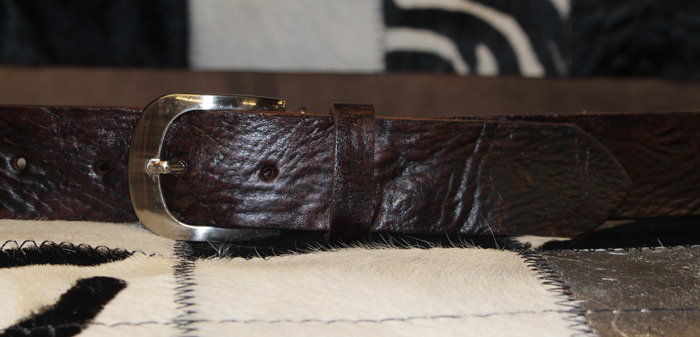 Ceinture en cuir marron homme
