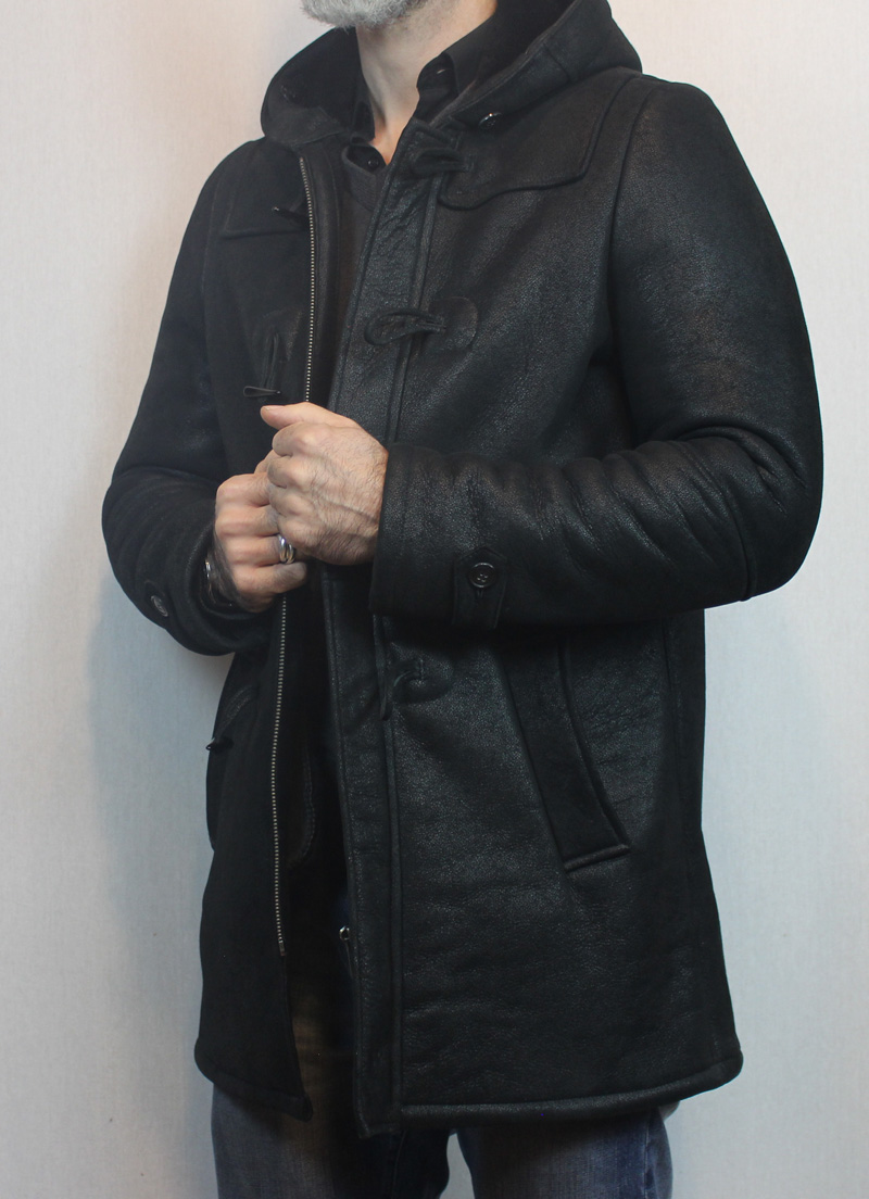 3/4 duffle coat mouton retourné veritable – Image 2