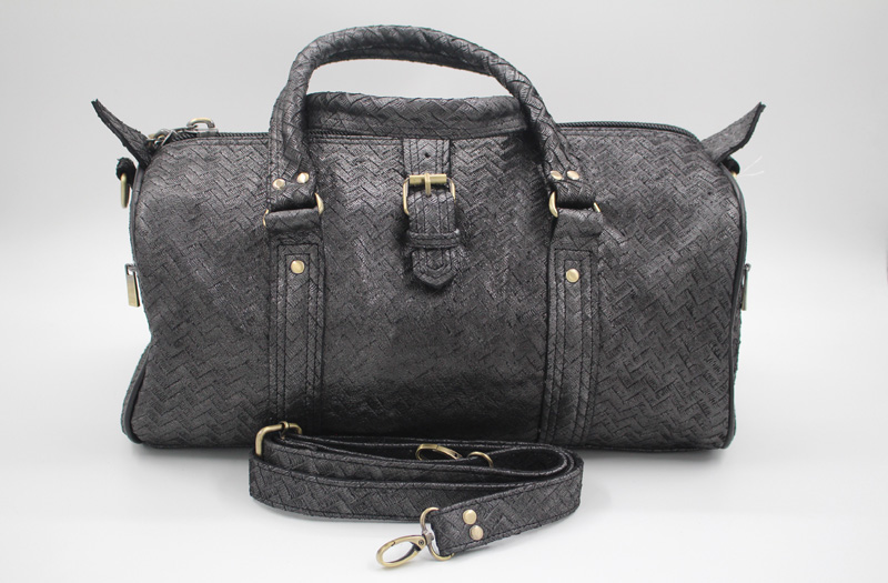 Sac de voyage en Cuir - Gris à motif