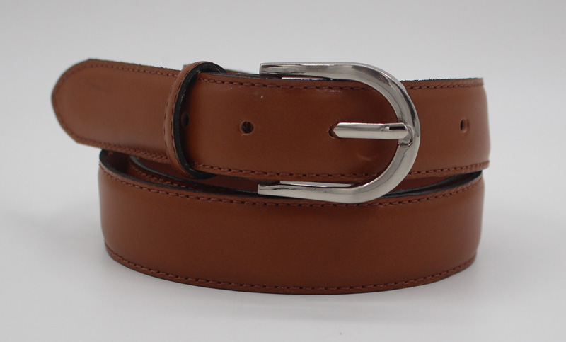 Ceinture en cuir camel pour femme