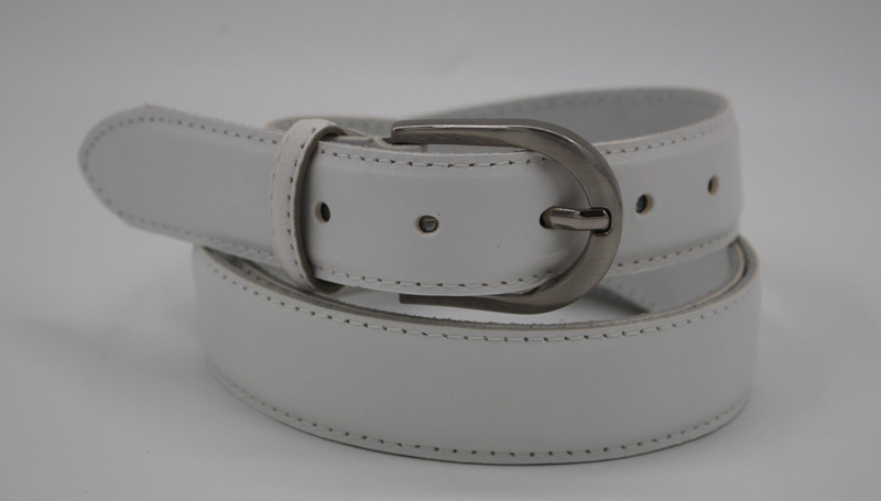 Ceinture en cuir blanc pour femme