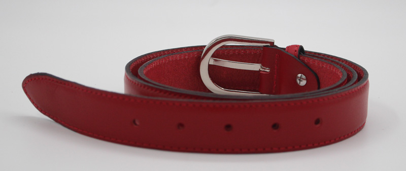 Ceinture en cuir rouge pour femme – Image 2