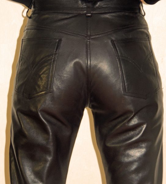 Pantalon en cuir noir femme 501 – Image 3