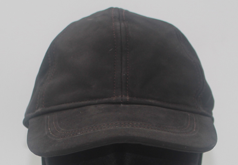 Casquette en cuir nubuck