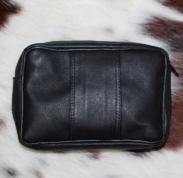Pochette ceinture en cuir agneau noir – Image 2