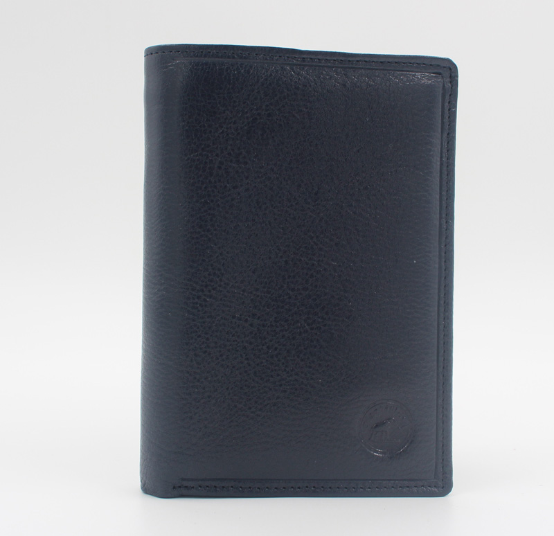 Porte carte cuir vachette bleu