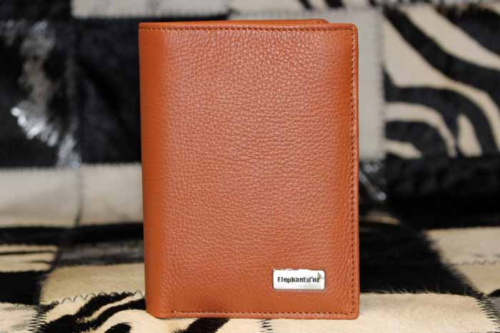 portefeuille cuir vachette marron clair