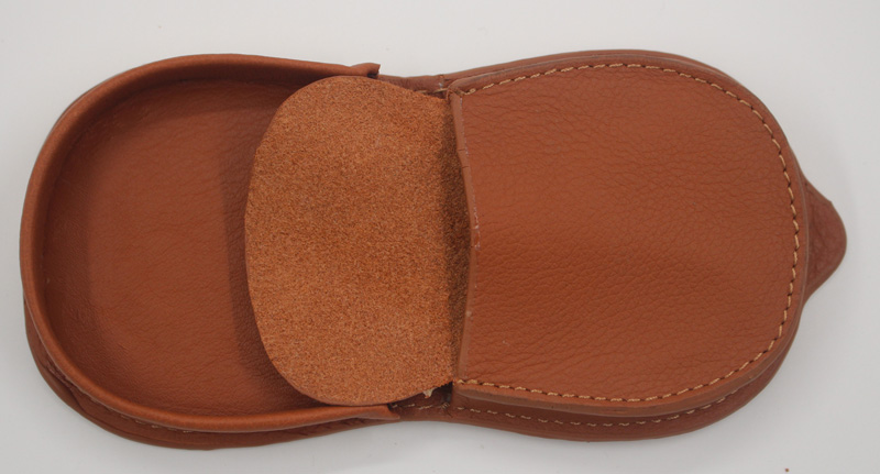 Porte monnaie en cuir camel – Image 3