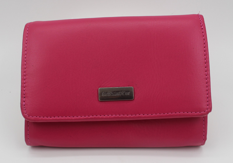 Portefeuille en cuir rose