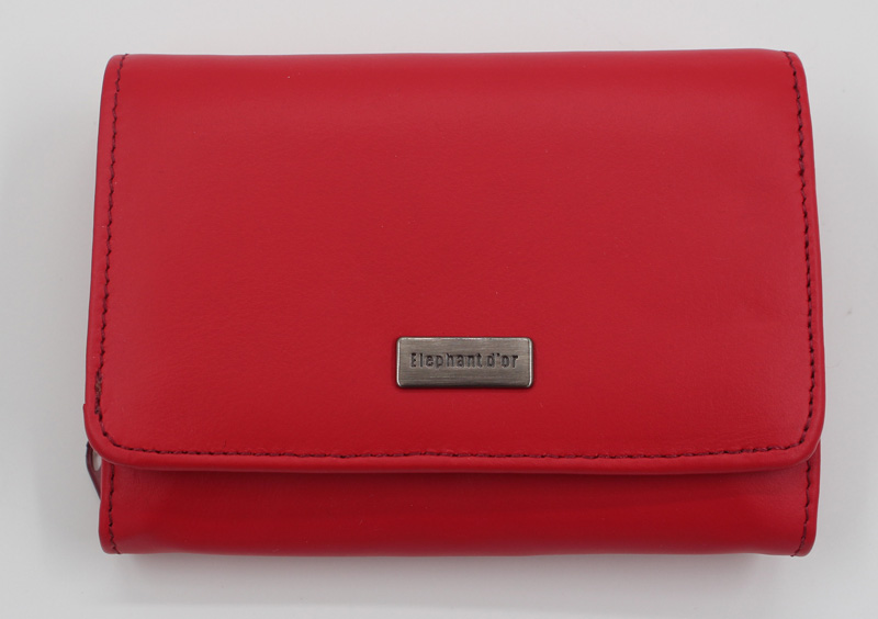 Portefeuille en cuir rouge