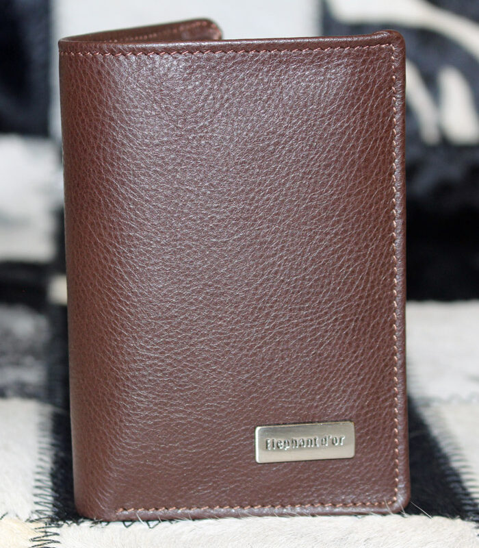 Portefeuille cuir vachette marron