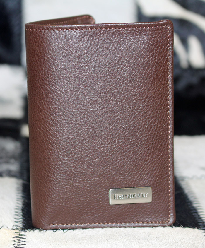 Portefeuille cuir vachette marron