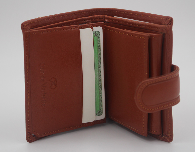 Portefeuille cuir vachette camel – Image 3
