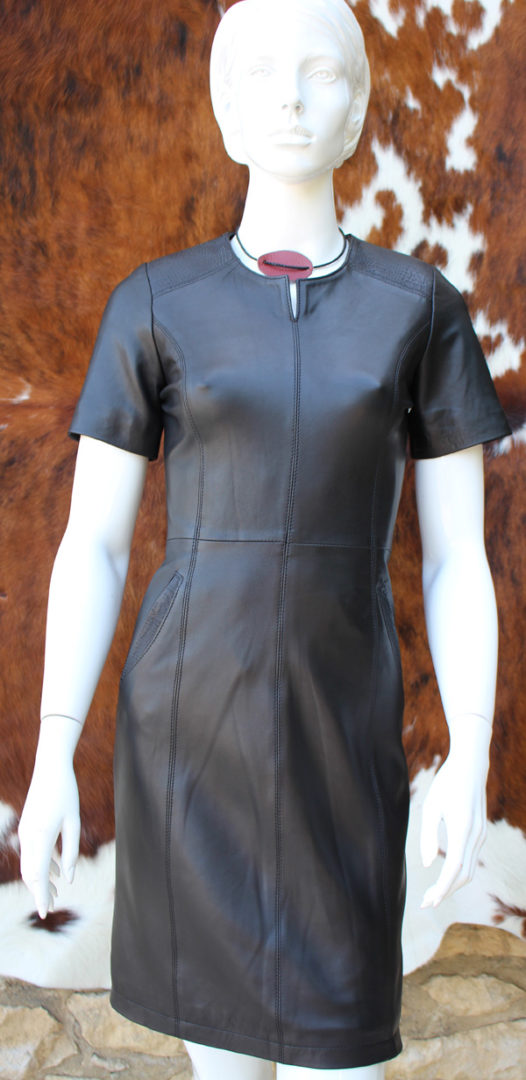 Robe en cuir rouge hermès – Image 2