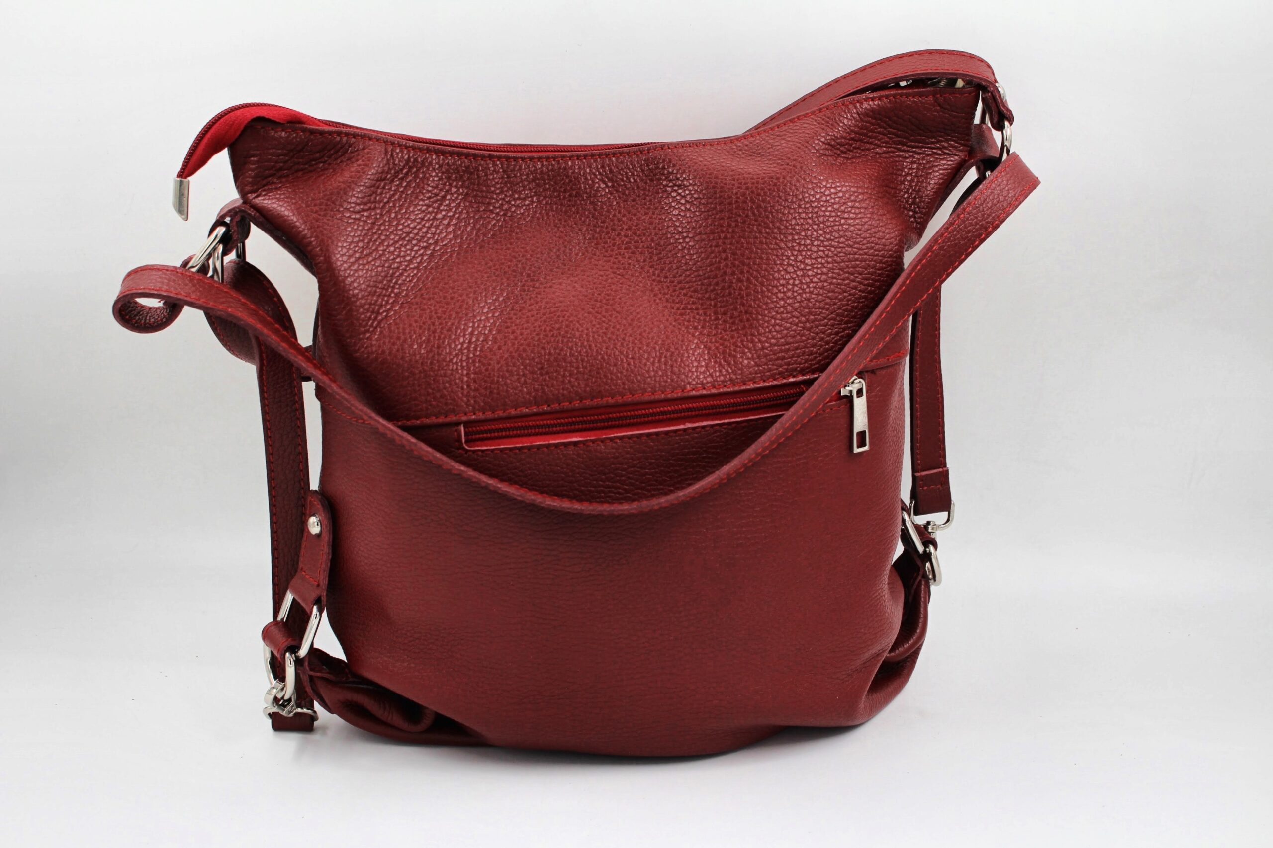 Sac en cuir vachette bordeaux – Image 2