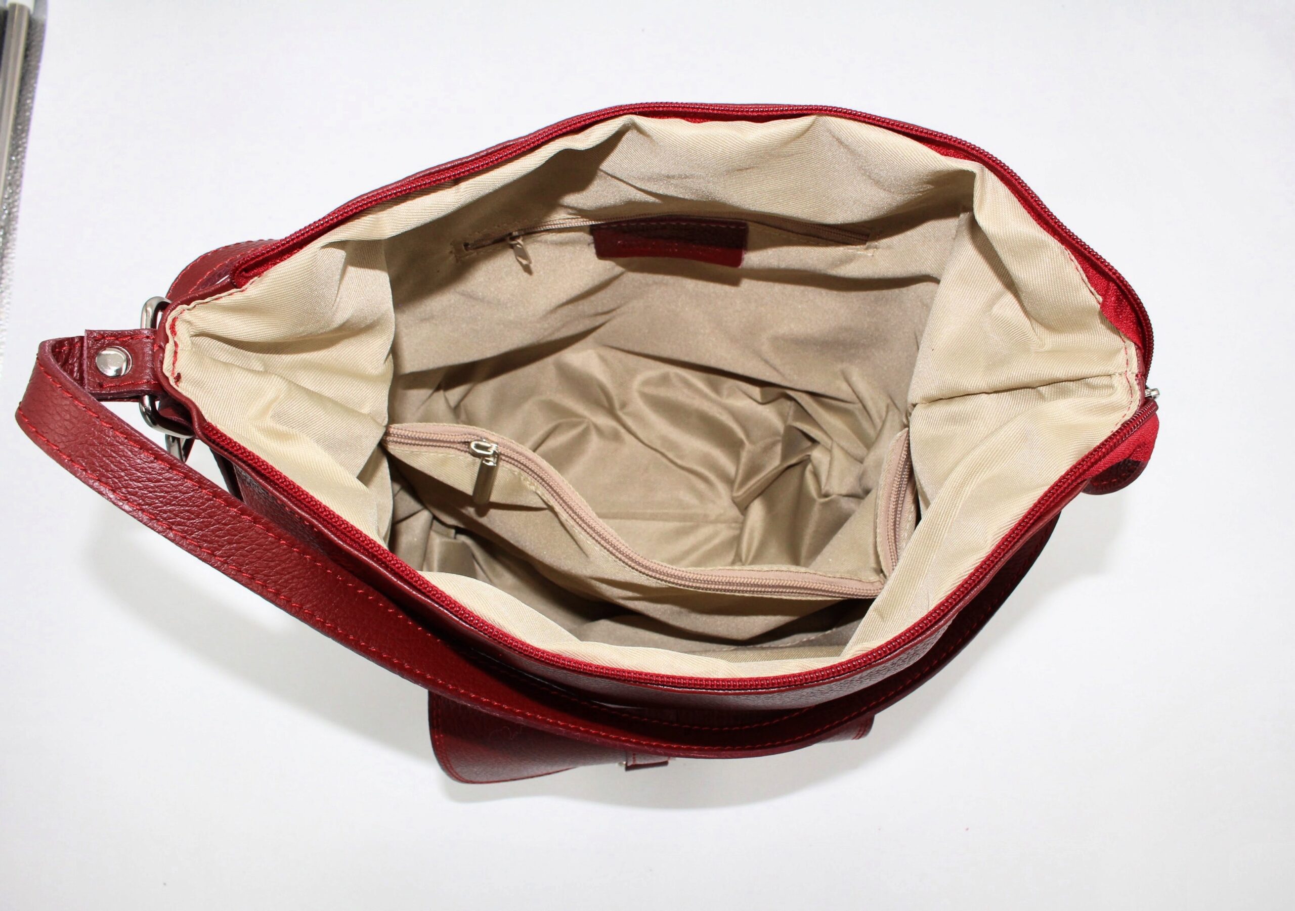 Sac en cuir vachette bordeaux – Image 3