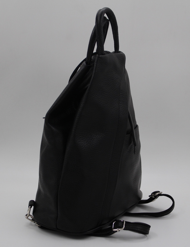 Sac à main cuir grainé noir – Image 2