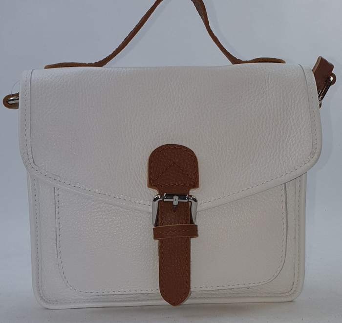 Sac à main en cuir blanc