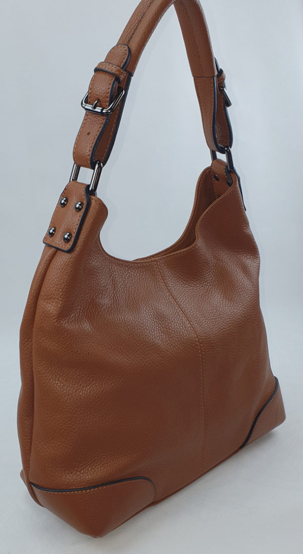 Sac à main en cuir camel – Image 3