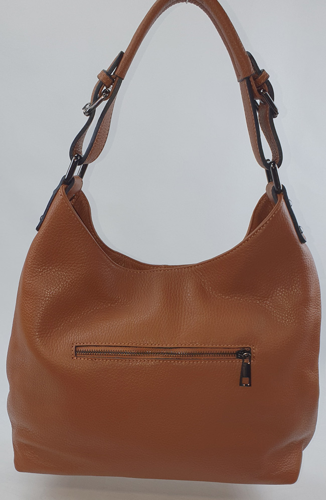 Sac à main en cuir camel – Image 2