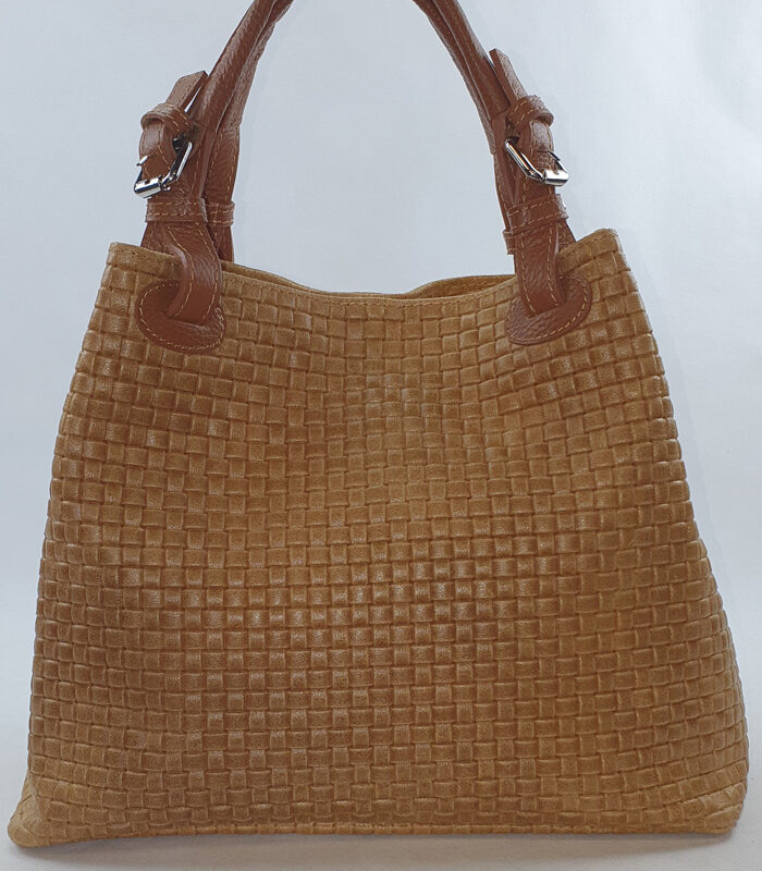 Sac à main en cuir camel