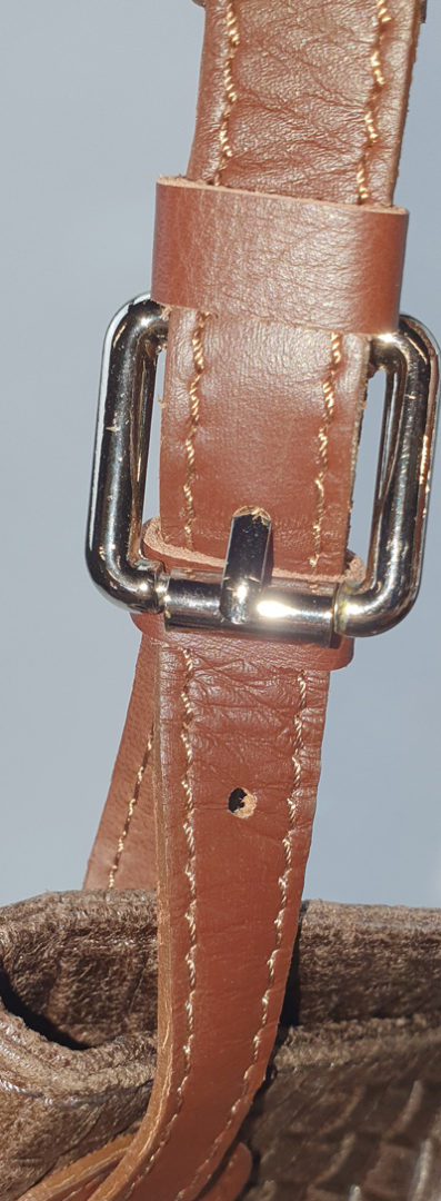 Sac à main en cuir marron tressé – Image 5
