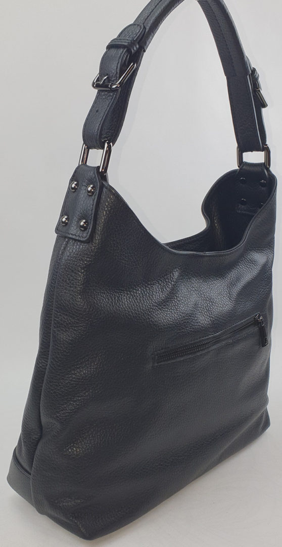 Sac à main cuir grainé noir – Image 3
