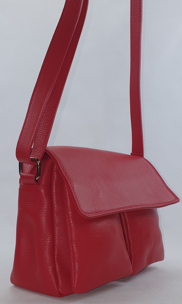 Sac à main en cuir rouge – Image 4