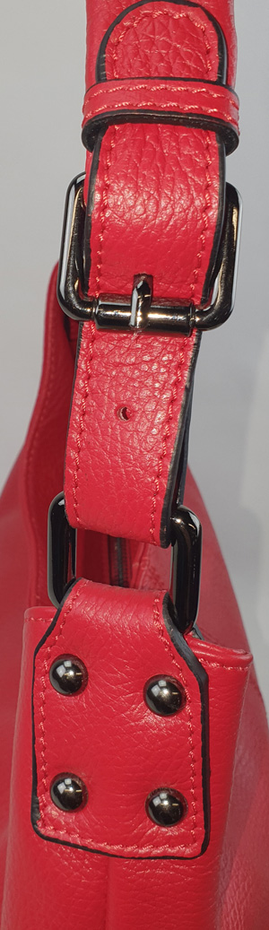Sac à main cuir grainé rouge – Image 5