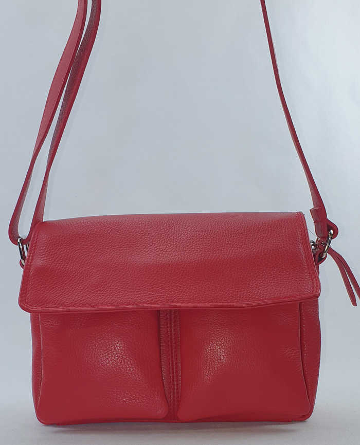 Sac à main en cuir rouge – Image 2