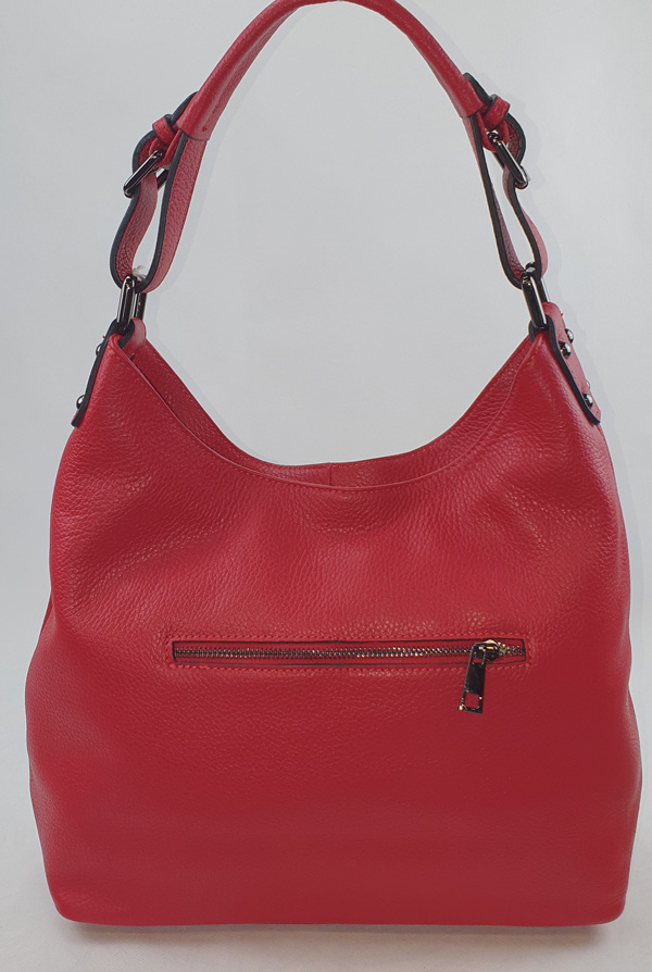 Sac à main cuir grainé rouge – Image 2